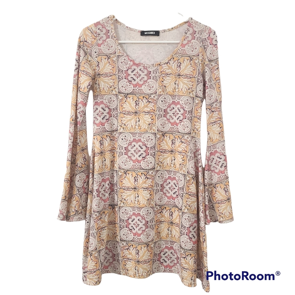 Misguided Bell Sleeves Mini Dress